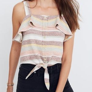Madewell Texture & Thread Ruffle Tank Top